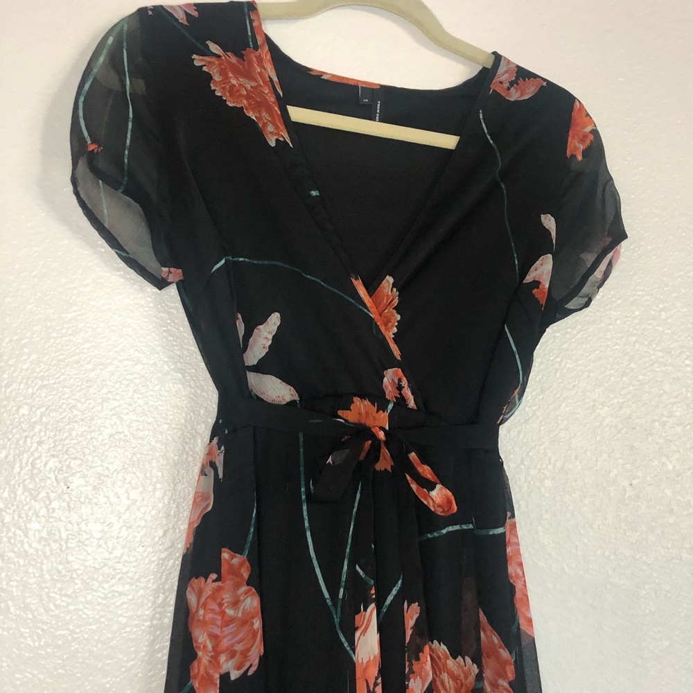 Vero Moda maxi dress | black with scarlet floral